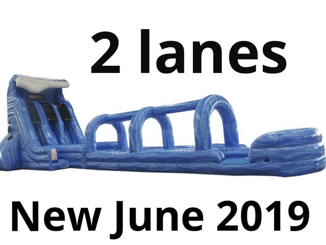 27 Ft. Double Lane Pipeline Water Slide with slip and slide