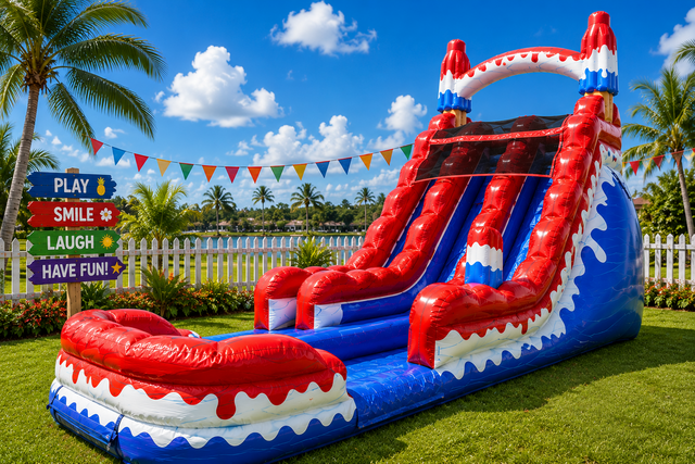 16 Ft Popsicle water slide double lane
