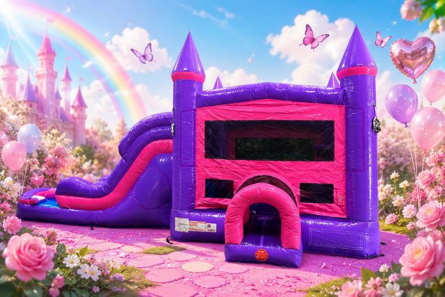 1-Dream Double Lane Wet/Dry with Bounce House