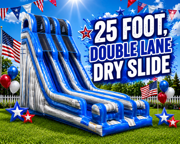 25 Foot Sky High Double lane Dry Slide