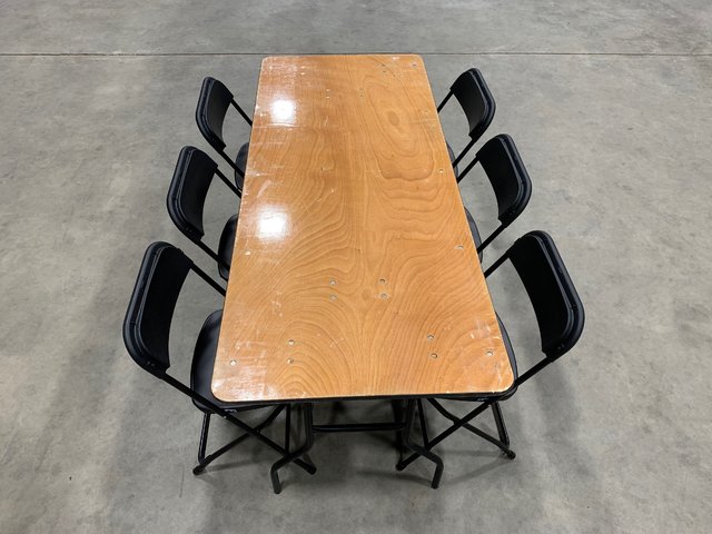 Chairs (6) and 6 ft. table (1)