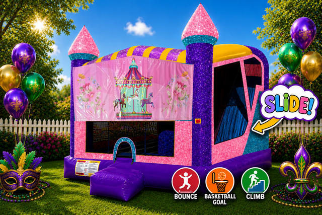 Carousel 4in1 Combo Bouncer Pink