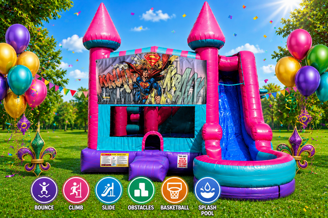 Superman Inflatable Pink Combo 7in1