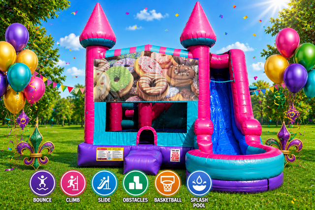 Donuts Inflatable Pink Combo 7in1 