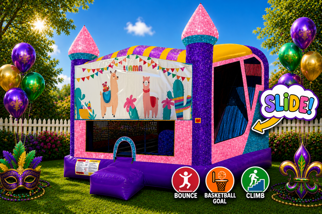 Llama 4in1 Combo Bouncer Pink