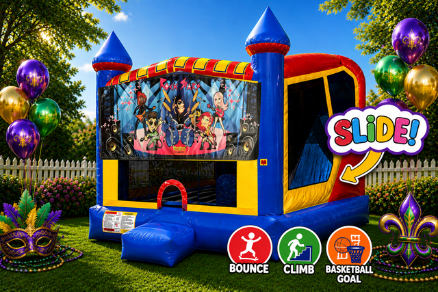 Rock Stars Inflatable 4in1 Bounce House Combo