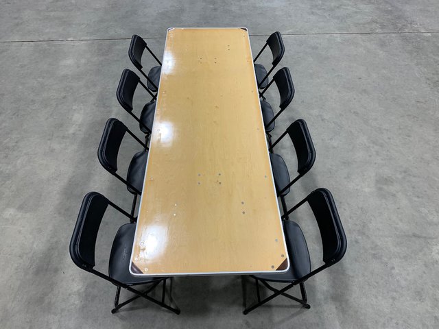 Chairs (8) and 8 ft. table (1)
