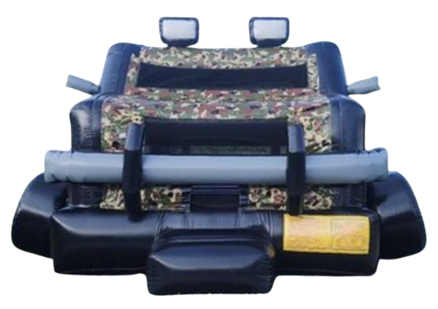 A Monster Truck Inflatable Bounce House Camo