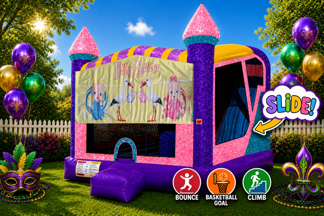 Baby Shower 4in1 Combo Bouncer Pink