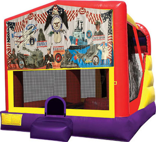 Armed Forces 4in1 Inflatable Bounce House Combo