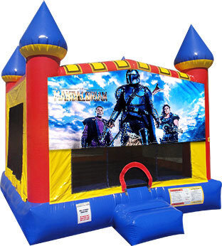 The Mandalorian Inflatable bounce house with Basketball Goal