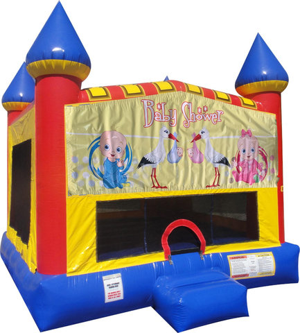 Baby Shower Inflatable bounce house with Basketball Goal