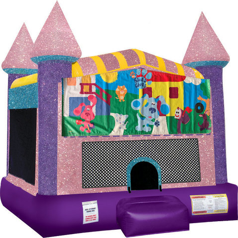 Blues Clues Inflatable bounce house with Basketball Goal Pink