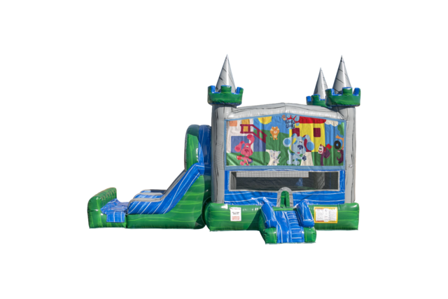 Blues Clues Emerald combo Double Lane Wet/Dry with Bounce House