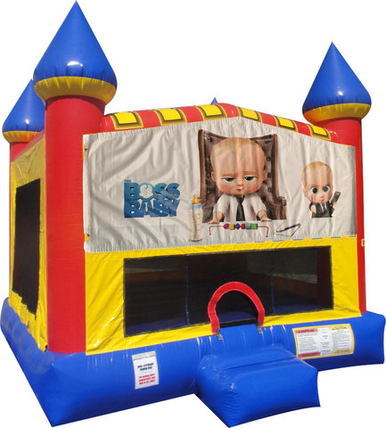 Boss Baby Inflatable Bounce house with Basketball Goal