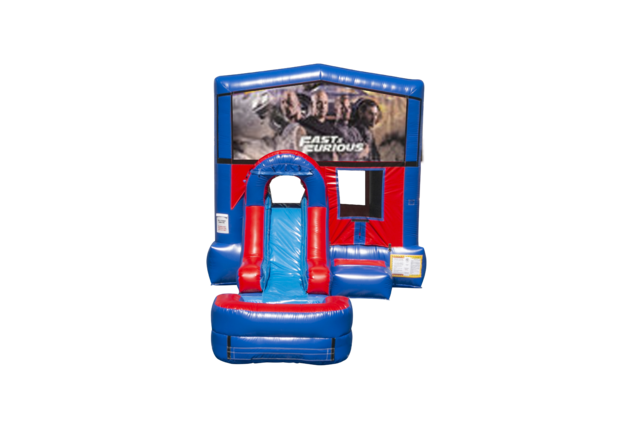 Fast and Furious Ez front slide bounce house combo