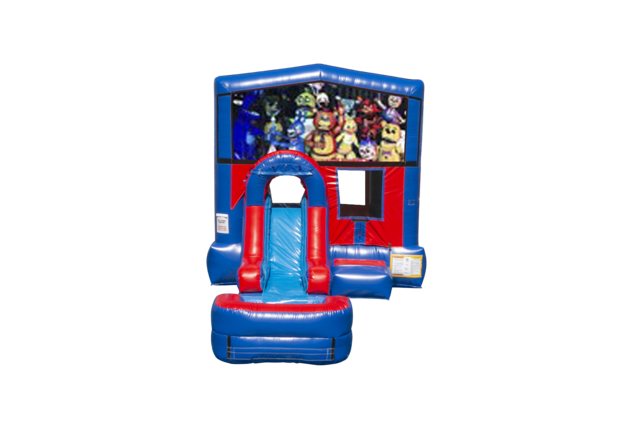 Five Nights at Freddy Ez front slide bounce house combo
