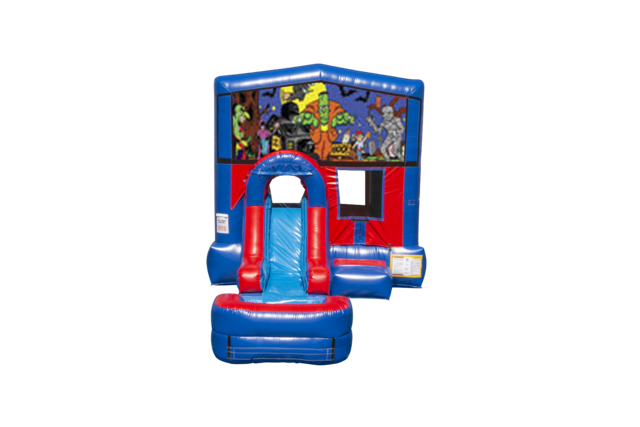 Halloween Ez front slide bounce house combo