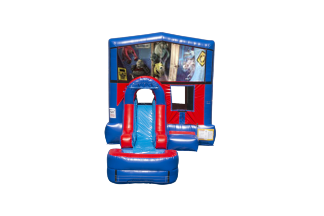 Monsters Inc ez front slide bounce house combo