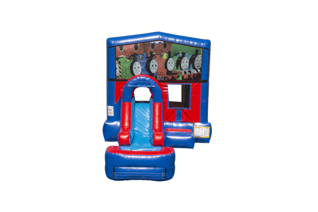 Train ez front slide bounce house combo