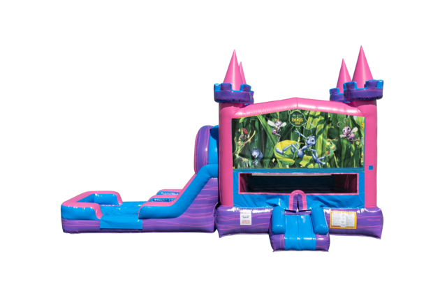 Bugs Life Lucky princess combo Double Lane Wet/Dry with Bounce House 