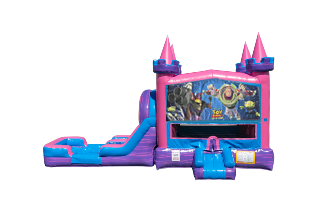Buzz Lightyear Lucky princess combo Double Lane Wet/Dry with Bounce House 