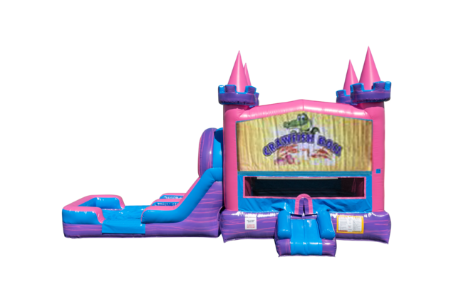 Crawfish Boil Lucky princess combo Double Lane Wet/Dry with Bounce House 