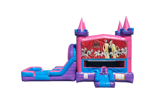 Dalmatians 101 Lucky princess combo Double Lane Wet/Dry with Bounce House 