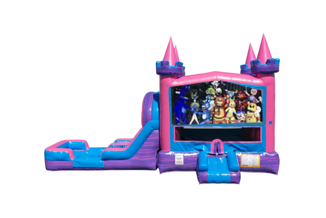 Five Nights of Freddy Lucky princess combo Double Lane Wet/Dry with Bounce House 