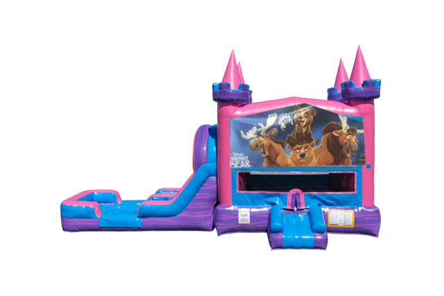Brother Bear princess combo Double Lane Wet/Dry with Bounce House 