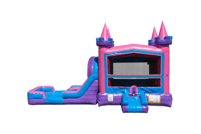 Lilo and Stitch Lucky princess combo Double Lane Wet/Dry with Bounce House 