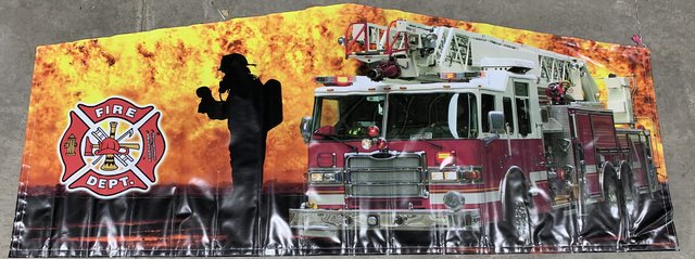 Firemen Fire Truck  Panel