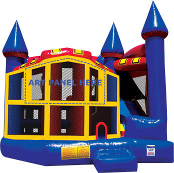 A 5in1 Inflatable Bounce House Combo