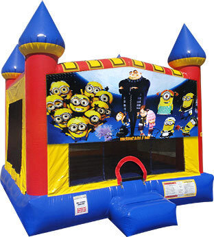 Despicable Me Inflatable bounce house w/ Basketball Goal 