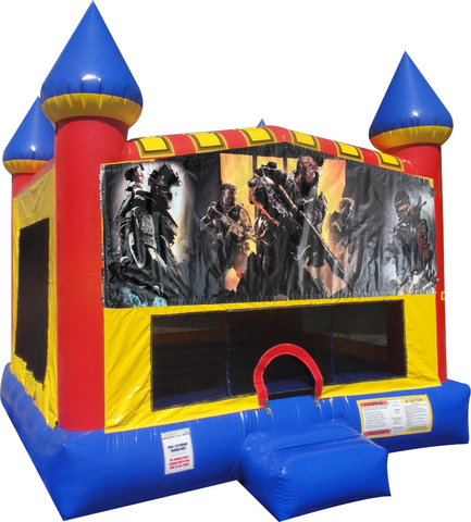 Call of Duty Inflatable bounce house with Basketball Goal
