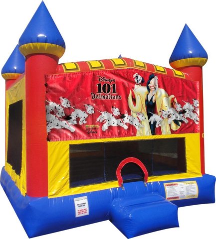 Dalmatians 101 Inflatable bounce house with Basketball Goal
