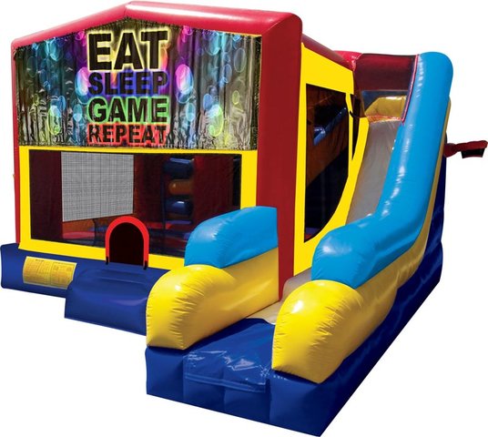 Eat, Sleep, Play Games Inflatable Combo 7in1