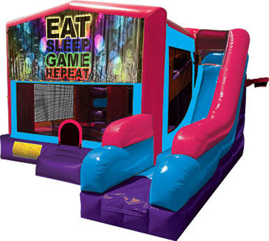 Eat, Sleep, Play Games Inflatable Pink Combo 7in1
