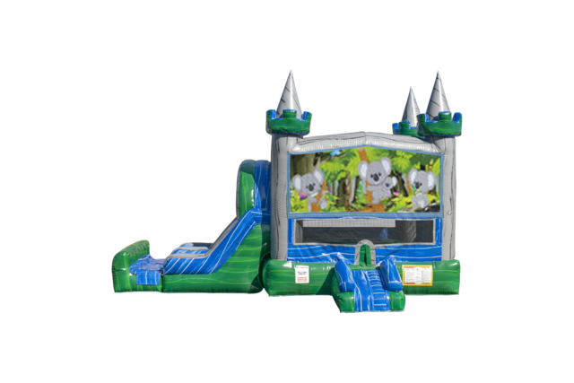 Koala Bear Emerald combo Double Lane Wet/Dry with Bounce House