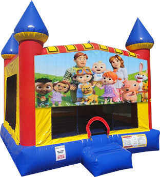 CoComelon Inflatable bounce house with Basketball Goal