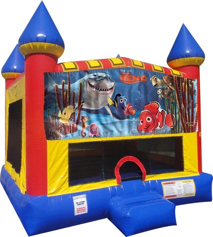 Finding Nemo Inflatable bounce house with Basketball Goal