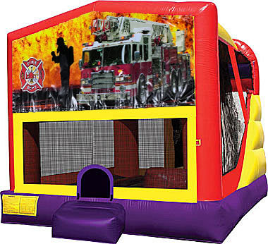 Firemen Fire Truck 4in1 Inflatable Bounce House Combo