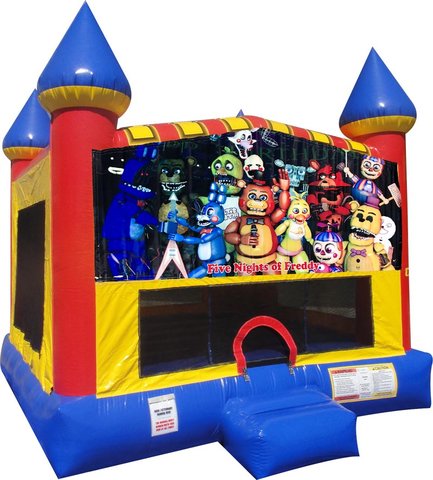 Five Nights of Freddy Inflatable bounce house with Basketball Goal