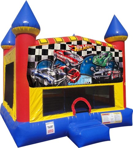 Hot Wheels Inflatable Bounce house with Basketball Goal