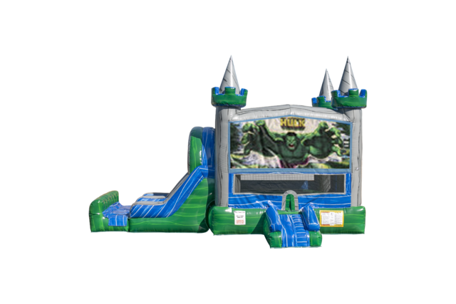 Hulk Emerald combo Double Lane Wet/Dry with Bounce House