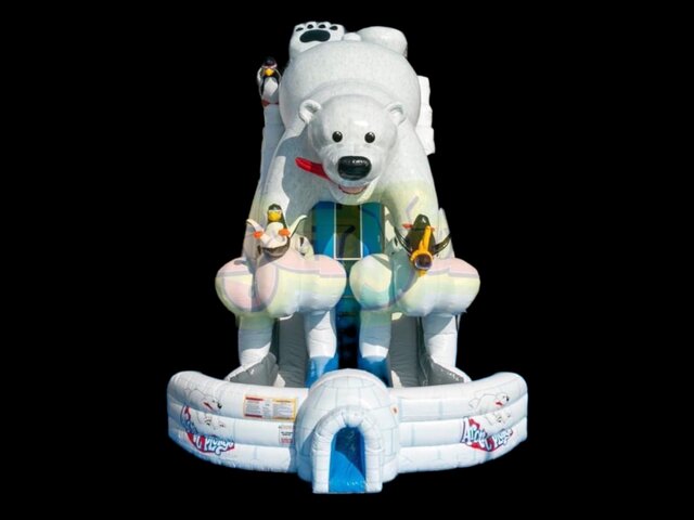 27' Arctic Plunge Themed Polar Bear dry slide