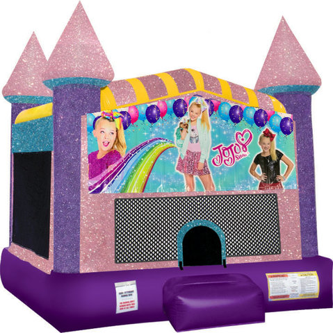 JoJo Siwa Inflatable bounce house with Basketball Goal Pink