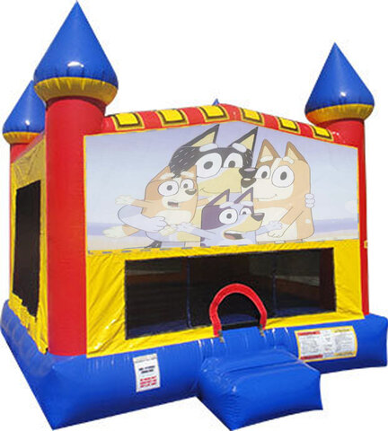Bluey Inflatable Bounce house with Basketball Goal