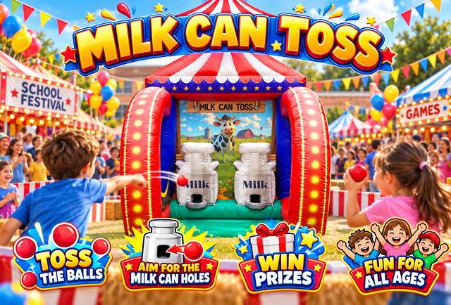 Milk Can Toss Carnival Game rental