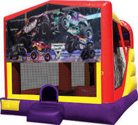 Monster Truck (2) 4in1 Inflatable Bounce House Combo